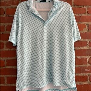 Peter Millar Aqua Micro-Pattern Polo